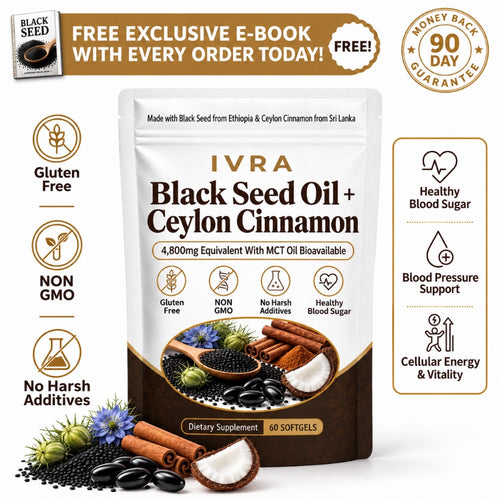 IVRA Black Seed Oil + Ceylon Cinnamon