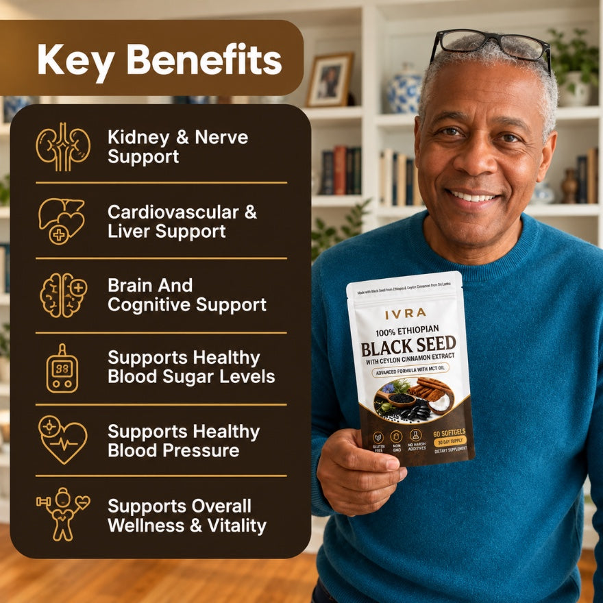 IVRA Black Seed Oil + Ceylon Cinnamon