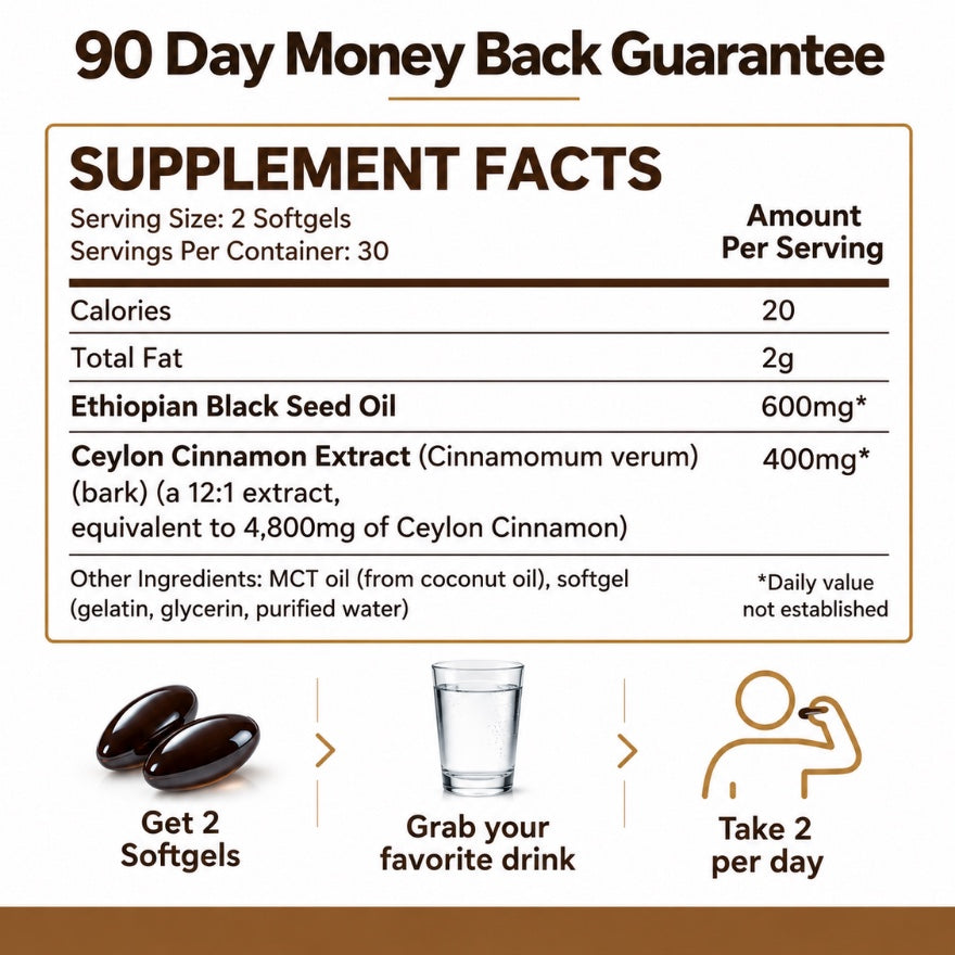 IVRA Black Seed Oil + Ceylon Cinnamon
